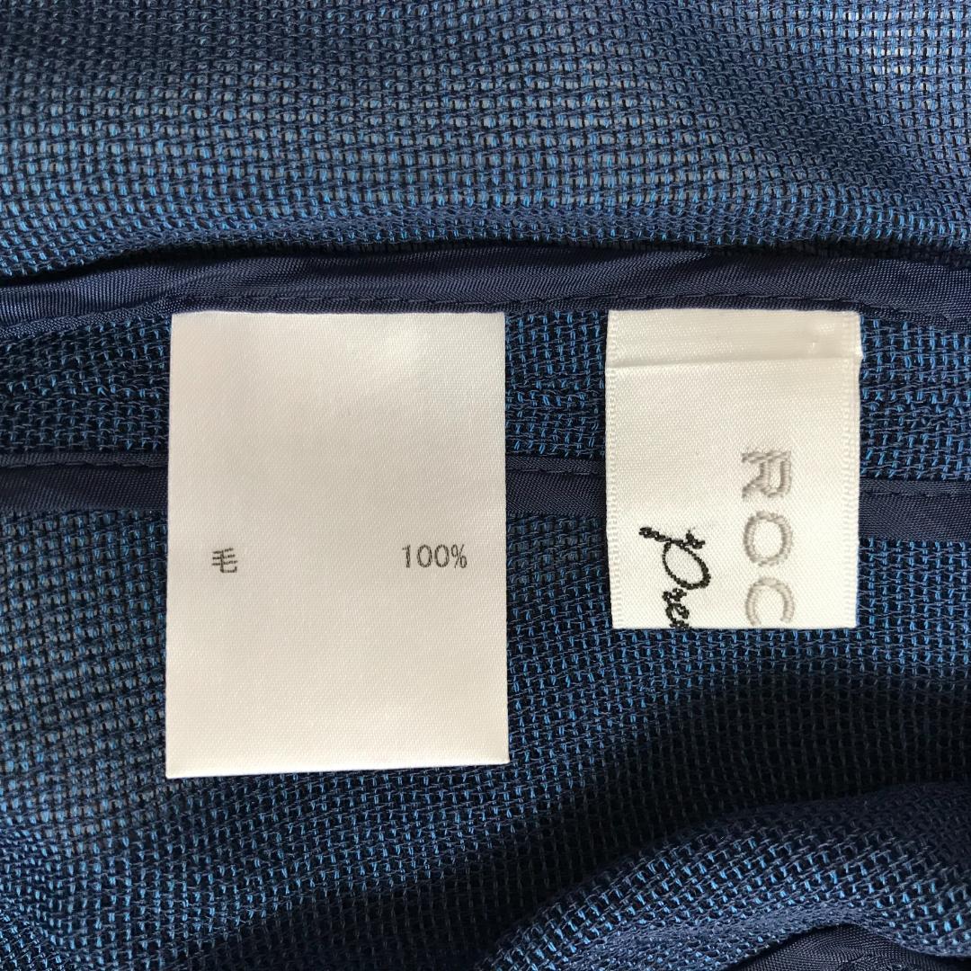 20%OFF 6666 ROCHAS ロシャス フリルジャケット ブルー系 9号 KZs3D-m92377068205 豊富なお得