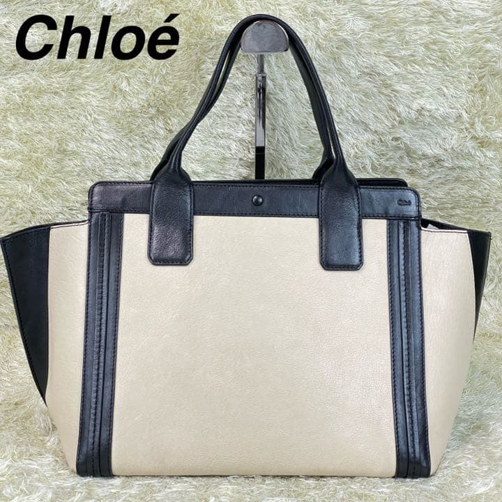 クロエ アリソン トートバッグ ハンドバッグ レザー バイカラー