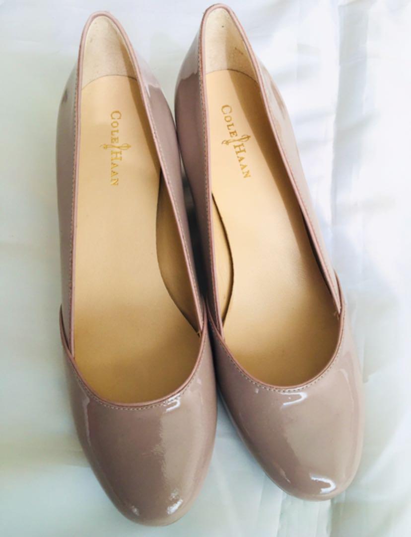 正規通販 コールハーン ピンク パンプス レインシューズ エナメル ヒール ウエッジ ハイヒール パンプス Www Foundationchurchonline Org