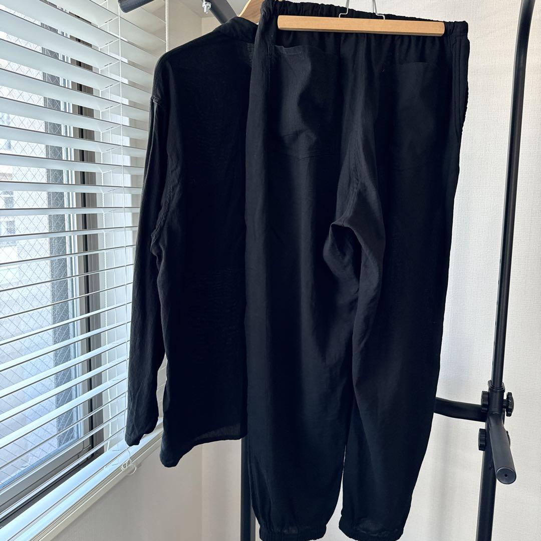 美品 COMOLI 空紡オックスセット シャツジャケット 2／ドロストパンツ 2