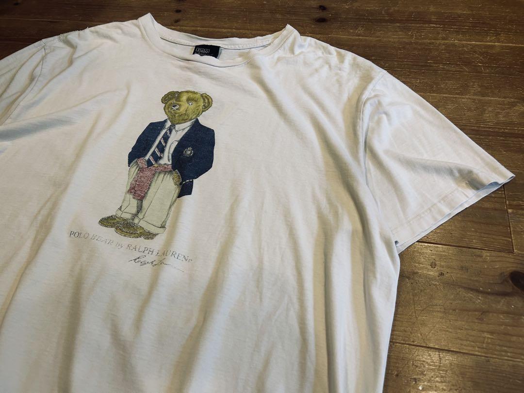 Tシャツ 古着 90s Polo Ralph Lauren ポロベア XL ボロ