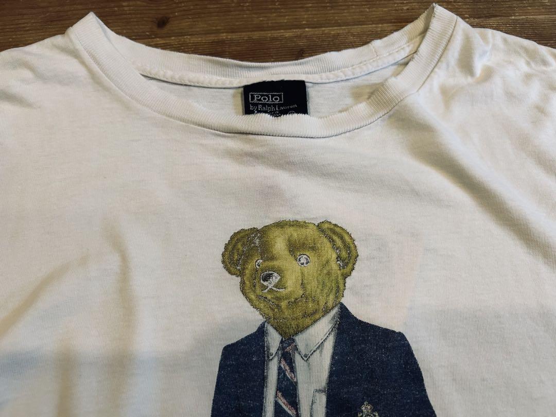 Tシャツ 古着 90s Polo Ralph Lauren ポロベア XL ボロ