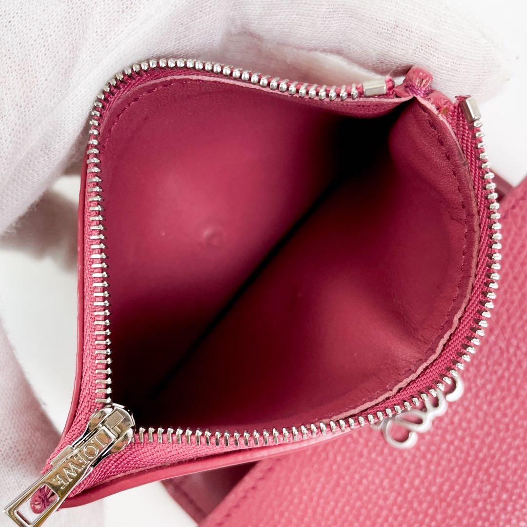 極美品 LOEWE ロエベ アナグラム バーティカルウォレット 三つ折り財布