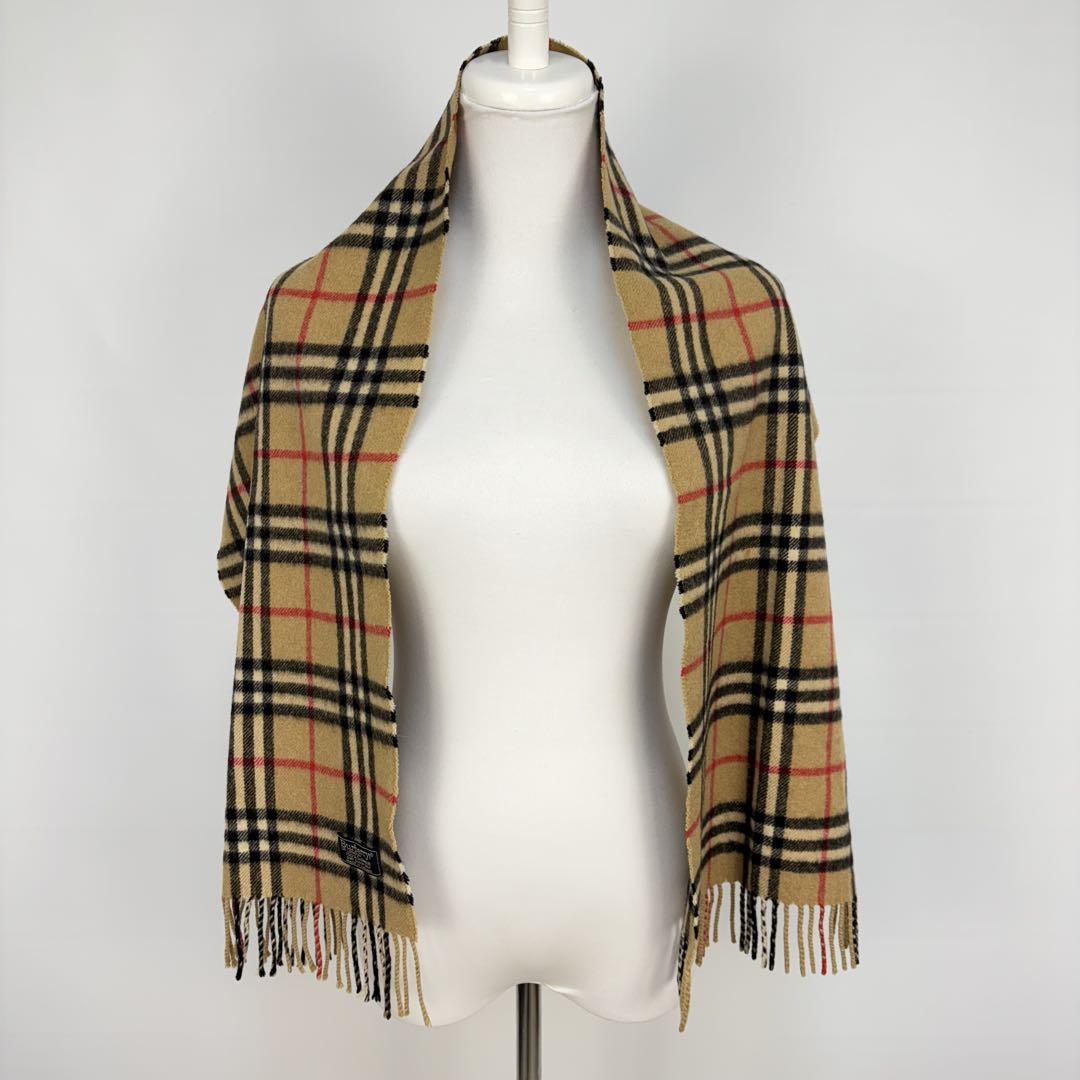 Burberry カシミヤ100 ノバチェック　マフラー　ストール ベージュ　1 Burberry カシミヤ100 ノバチェック マフラー ストール ベージュ 1