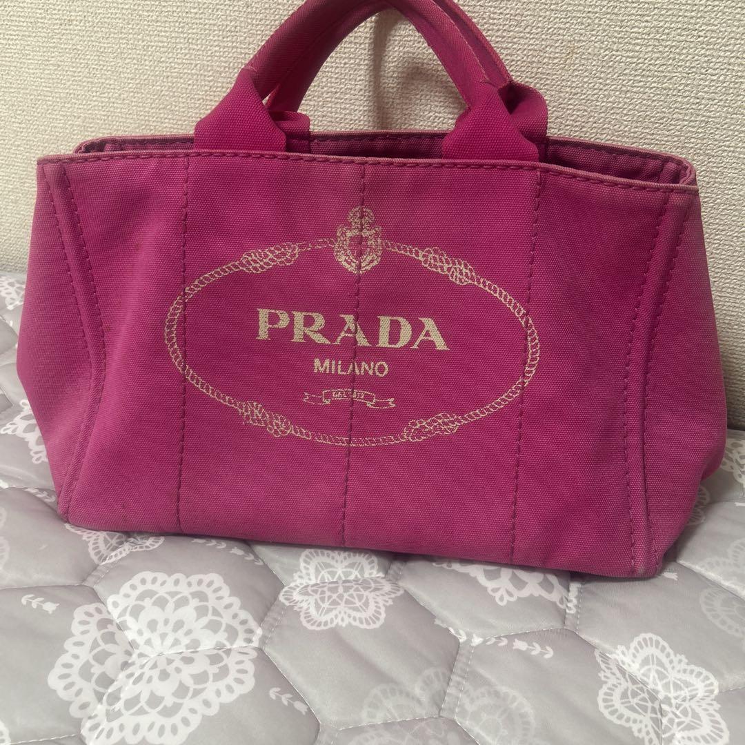 PRADA ピンク カナパ PRADA ピンク カナパ 大 - メルカリ