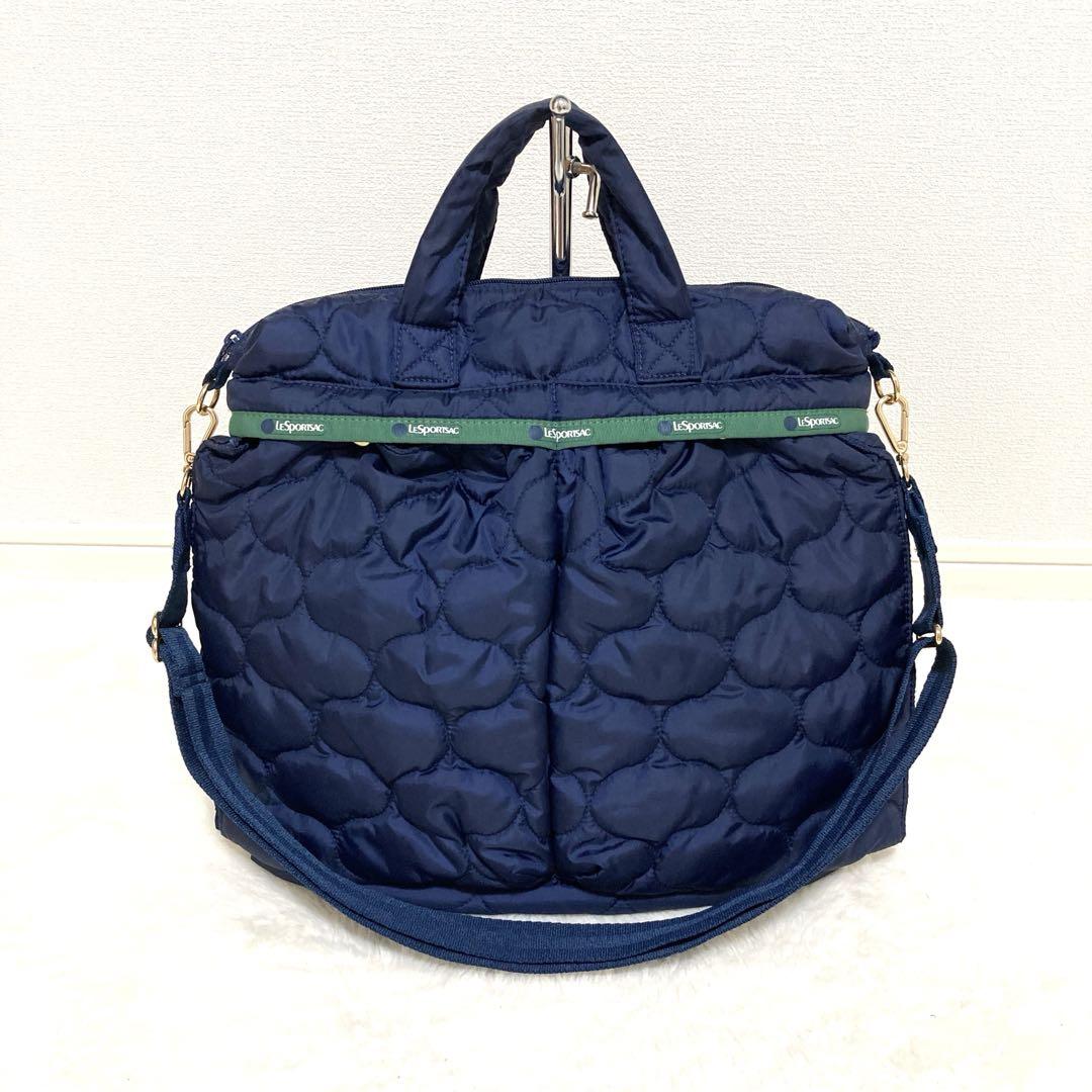 レスポートサック 2way キルト ショルダーバッグ ネイビー