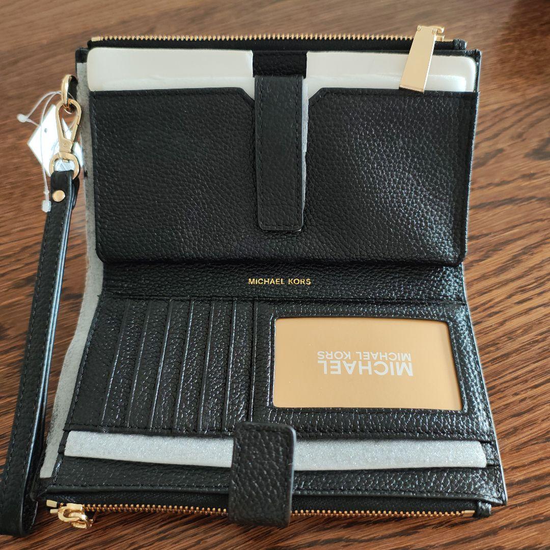 【新品・未使用 】マイケルコース 長財布 リストレット 黒 スマホ収納可能
