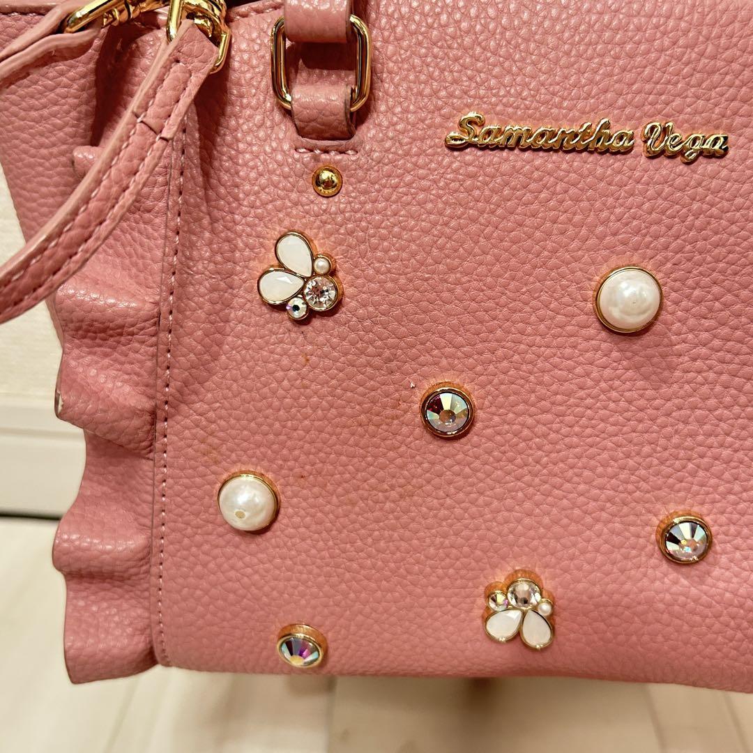Samantha Vega ビジューつき フリッター ハンドバッグ 2WAY