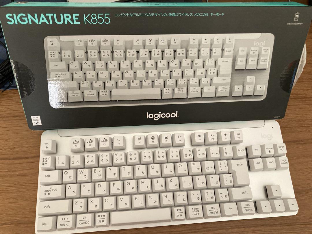 Logicool ロジクール K855 ワイヤレスキーボード 赤軸 オフホワイト