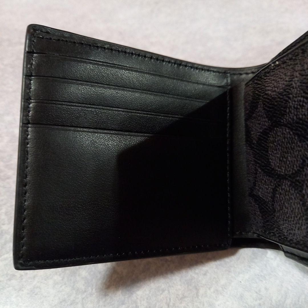 COACH コーチ　 二つ折り財布　黒