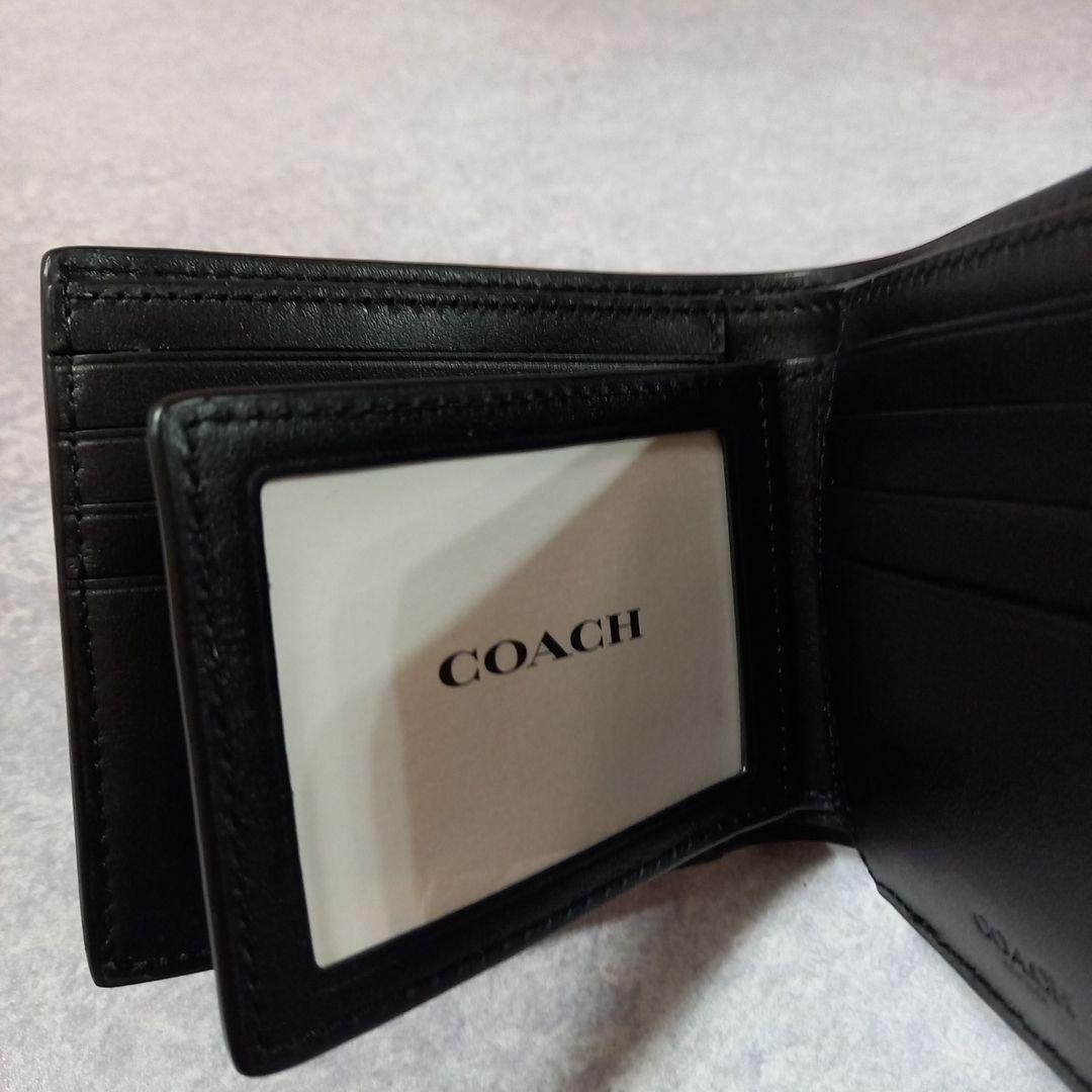 COACH コーチ　 二つ折り財布　黒