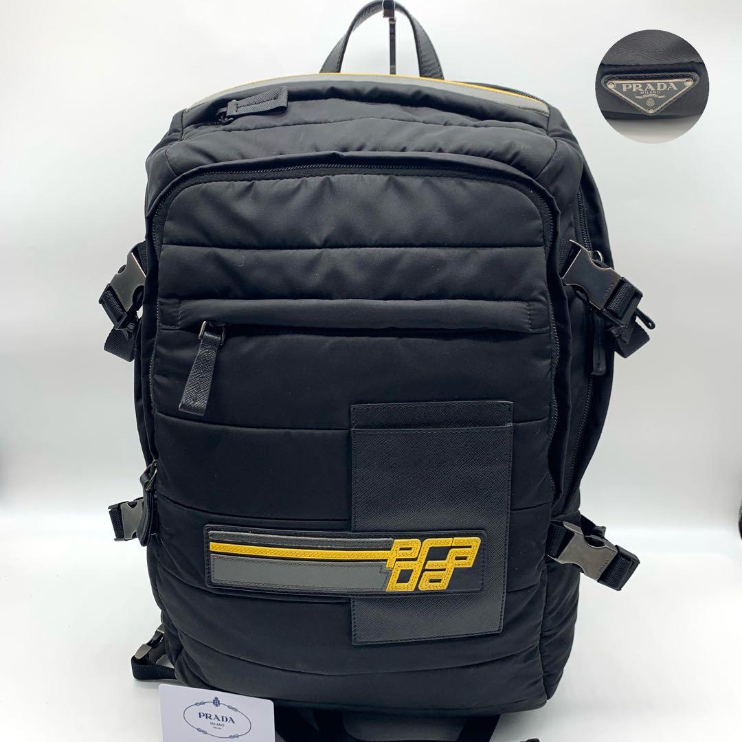 ✨現行✨ プラダ バックパック リュック 2vz022 テスートナイロン 黒 黄