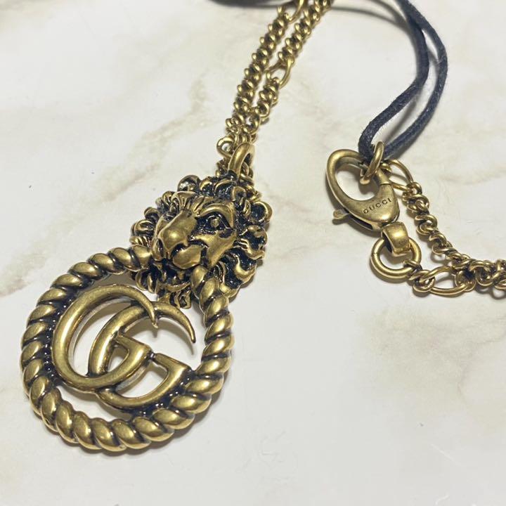 【新品 未使用】GUCCI グッチ ライオンネックレス ダブルG ゴールド 金 【新品 未使用】GUCCI グッチ ライオンネックレス ダブルG ゴールド 金