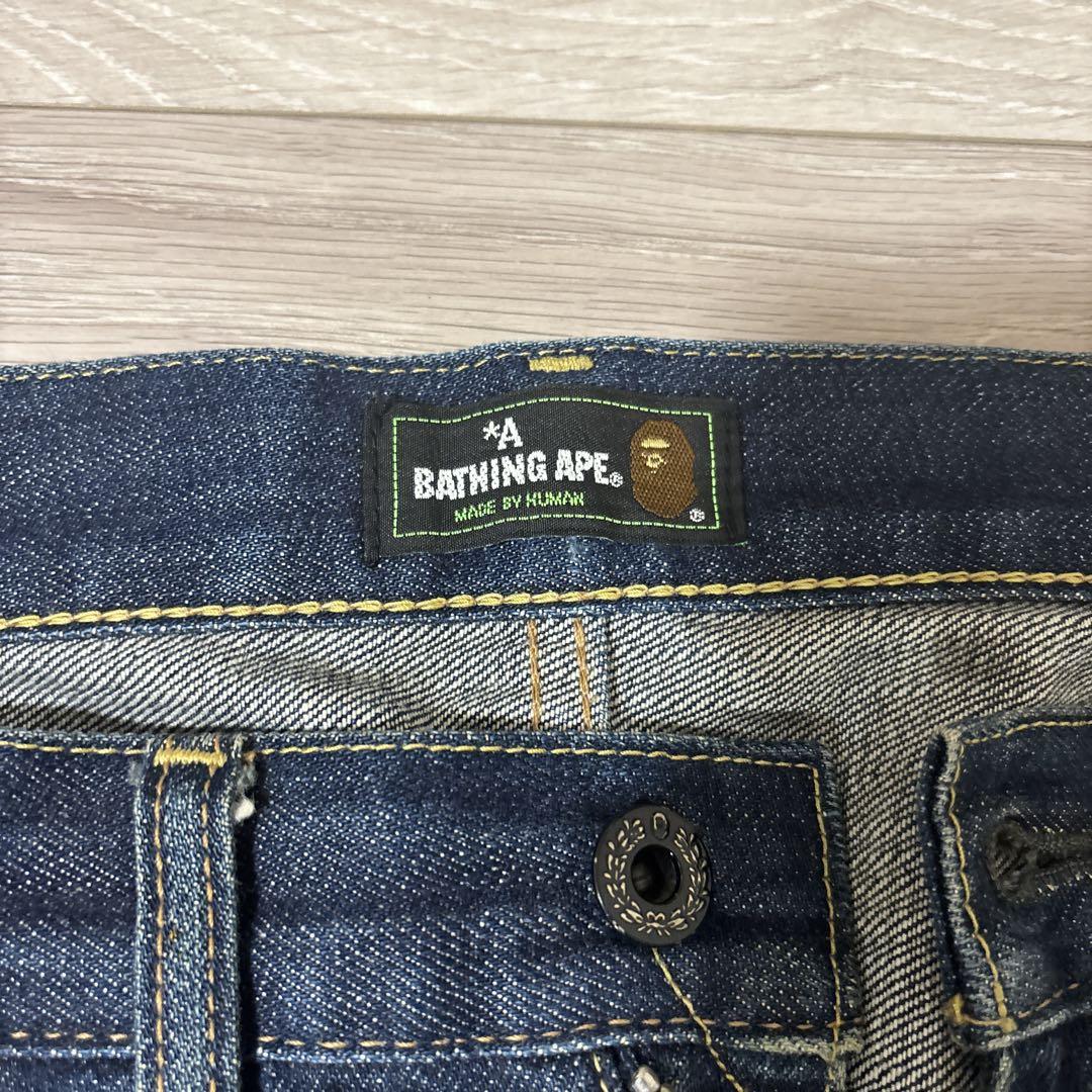 A BATHING APE 花柄デニムパンツ