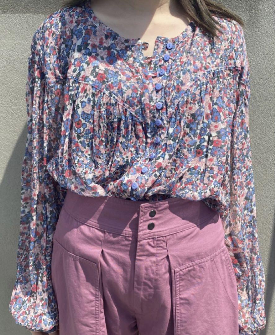 日本初の イザベルマランISABEL MARANT 花柄長袖ブラウス シャツ