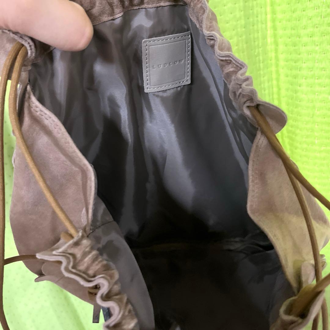 LUDLOW スカラップドローショルダーバック　巾着バッグ　完売品