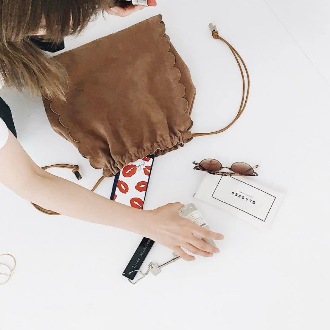 LUDLOW スカラップドローショルダーバック　巾着バッグ　完売品