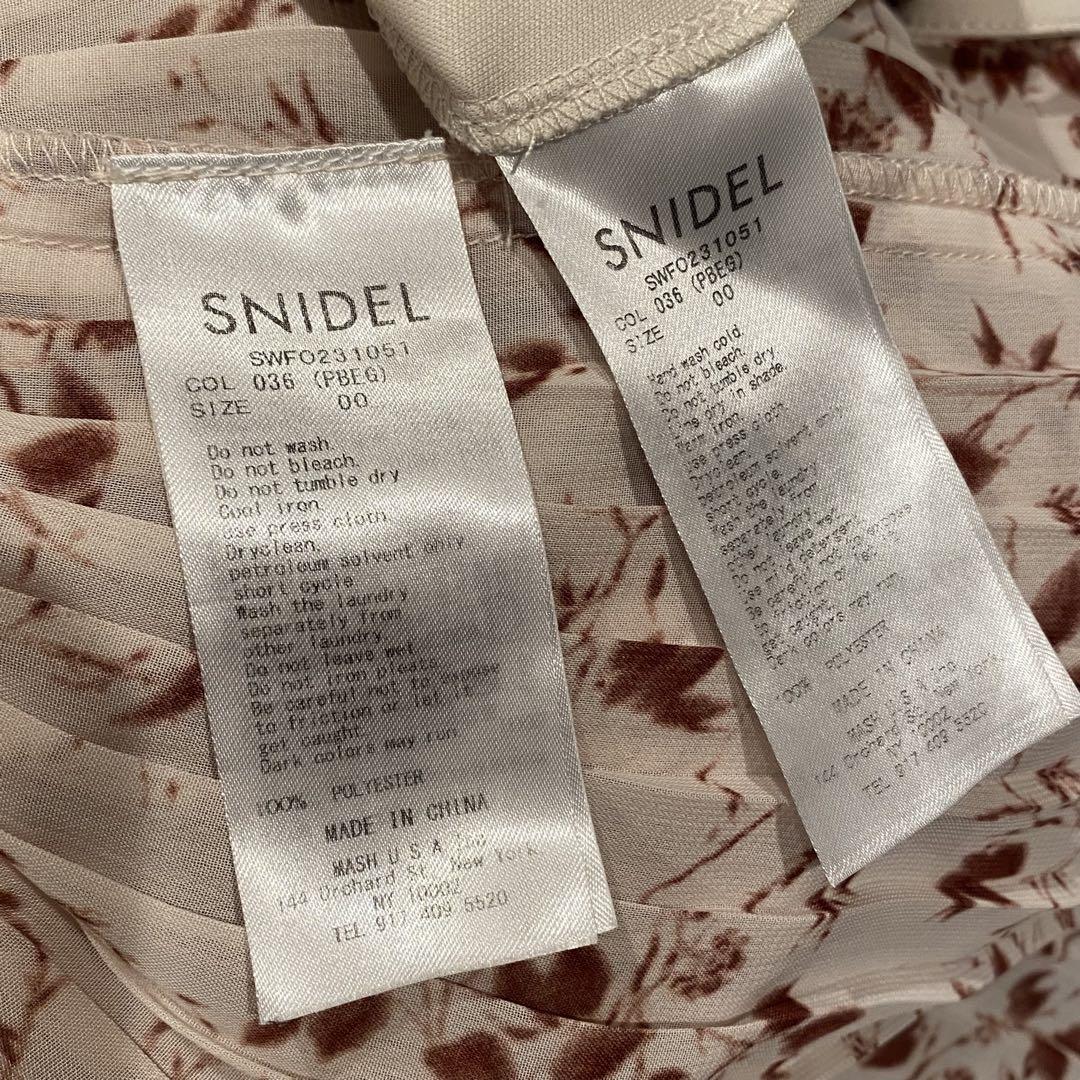 SNIDEL スナイデル Sustainableフリルプリーツワンピース 正規品