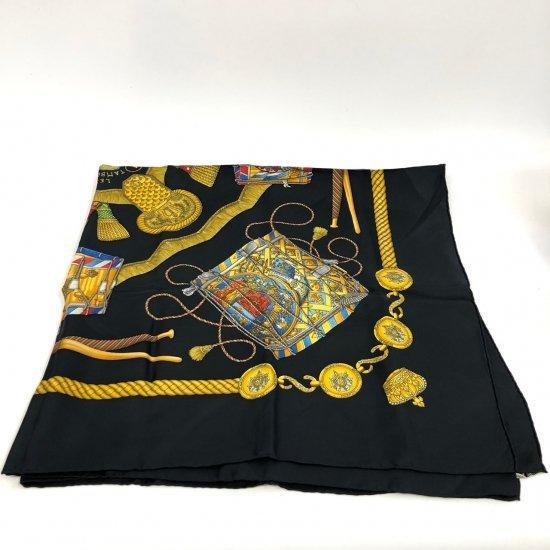 18%OFF】 エルメス カレ90 LES TAMBOURS タンブールの太鼓 スカーフ