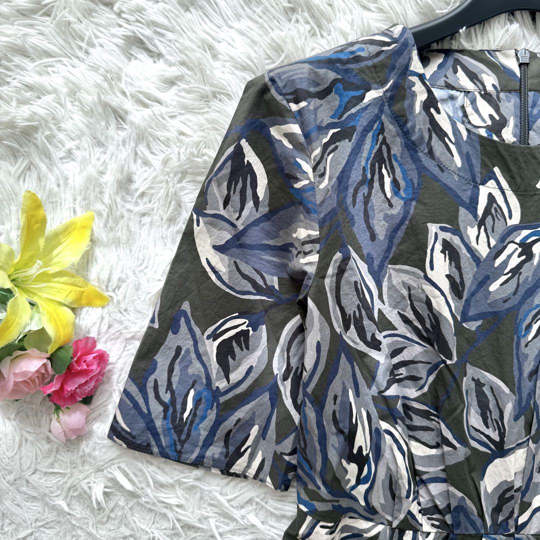 未使用☆MAXMARA☆シルク100☆ボタニカル☆ロングワンピース
