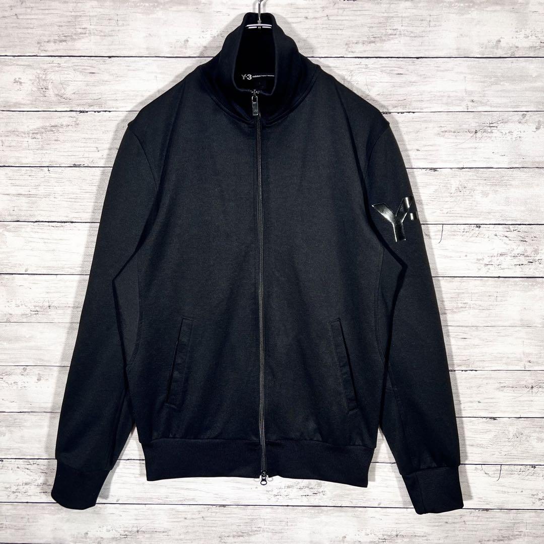 『Y-3』　トラックジャケット　アームロゴ　人気　ハイネック　ブラック　【S】