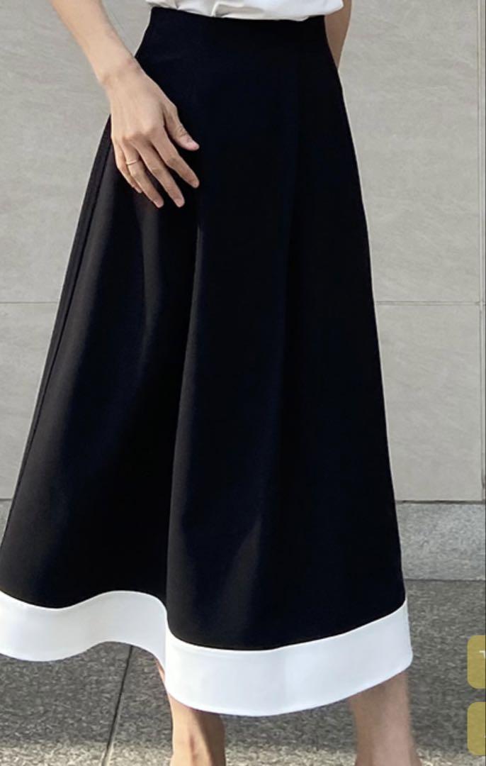 JENNE｜ジェンヌ｜バイカラーフレアスカート｜M｜完売品