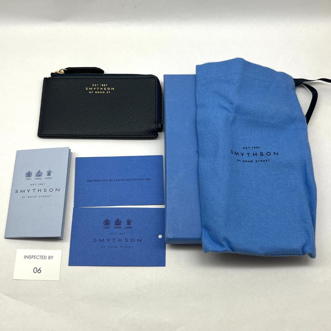 【未使用品】SMYTHSON フラグメントケース ミニ財布 ネイビー
