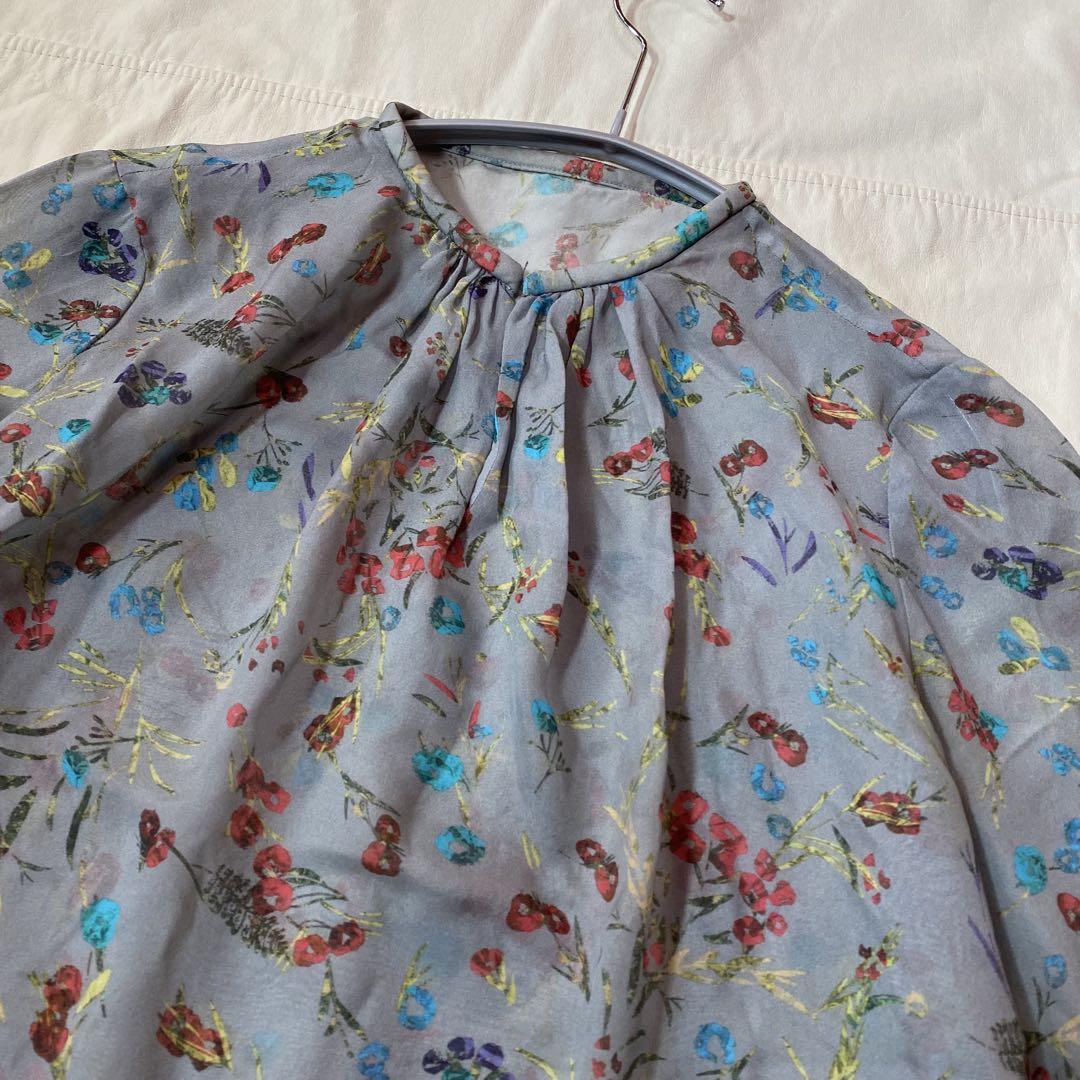 美品 トゥモローランド ブラウス 花柄シャツ シルク フラワー