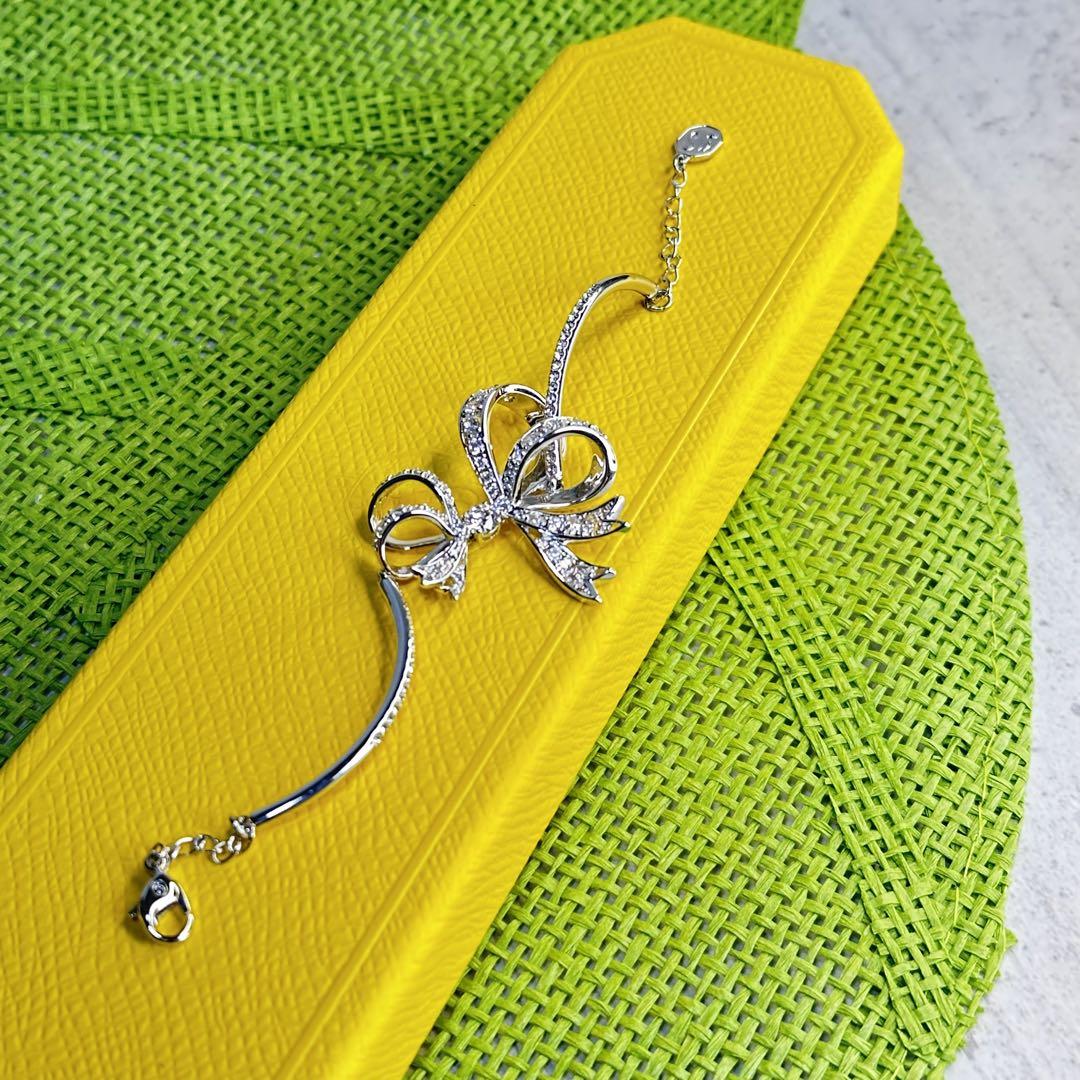 美品✨ SWAROVSKI スワロフスキー Volta  リボン バングルブレス