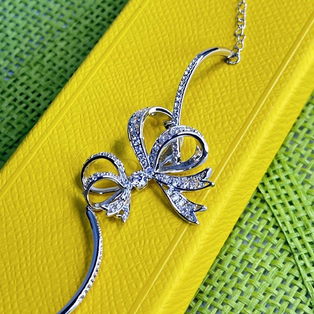 美品✨ SWAROVSKI スワロフスキー Volta  リボン バングルブレス