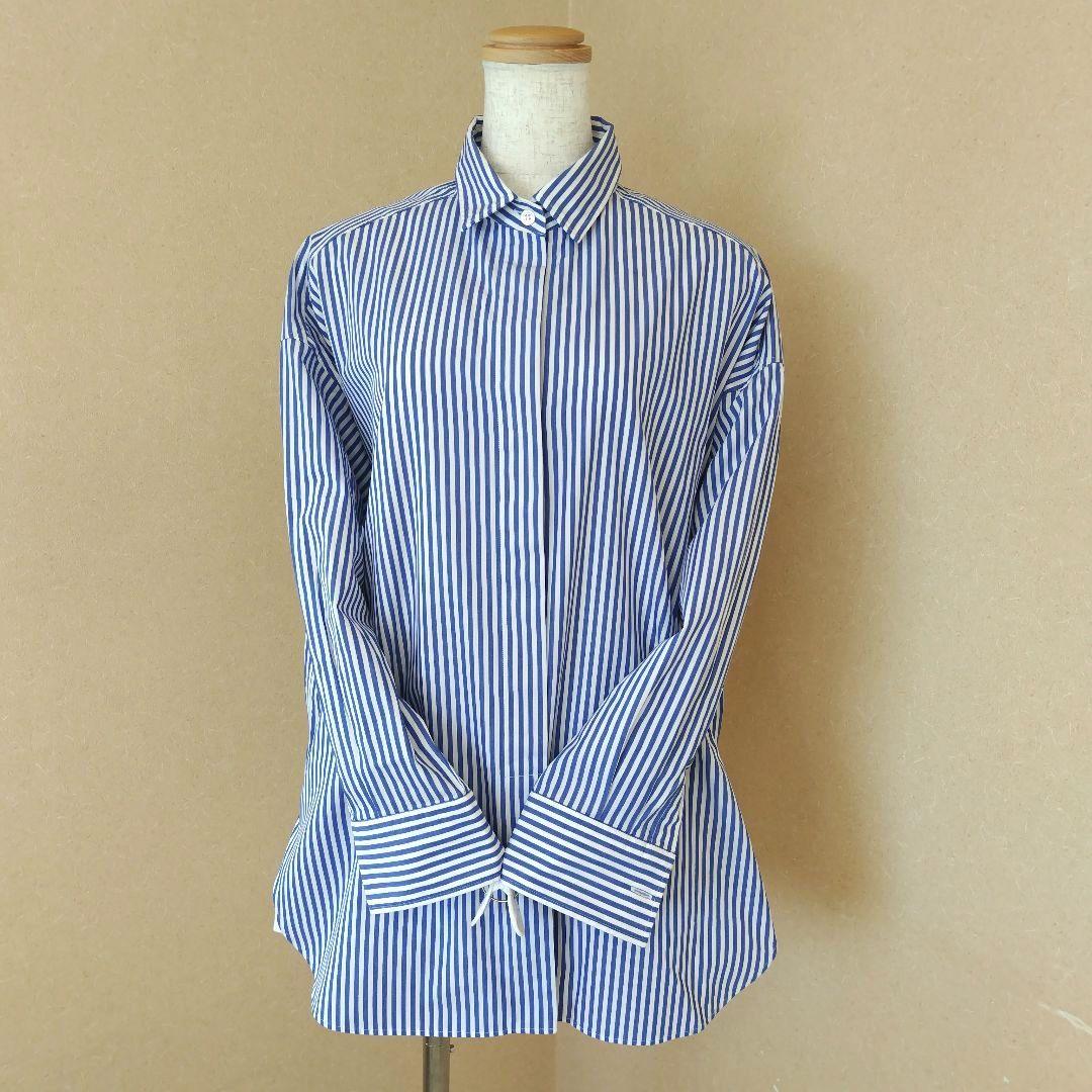 未使用品 canclini FOR23区 ストライプシャツ 38