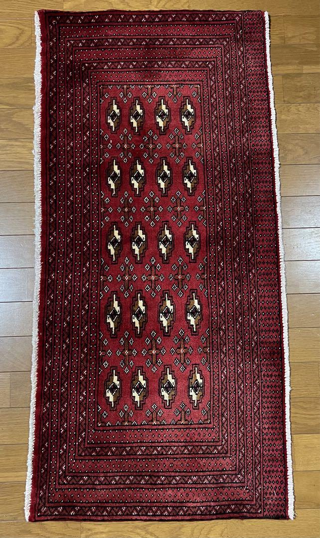 ペルシャ絨毯 トライバルラグ オールドトルクメン 112×55cm ペルシャ絨毯 トライバルラグ オールドトルクメン 112×55cm