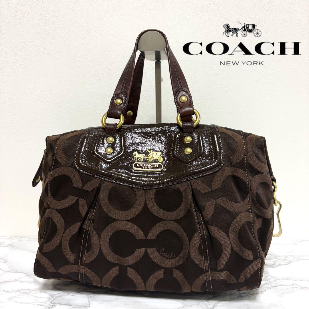40 COACH コーチ シグネチャー ハンドバッグ トートバッグ