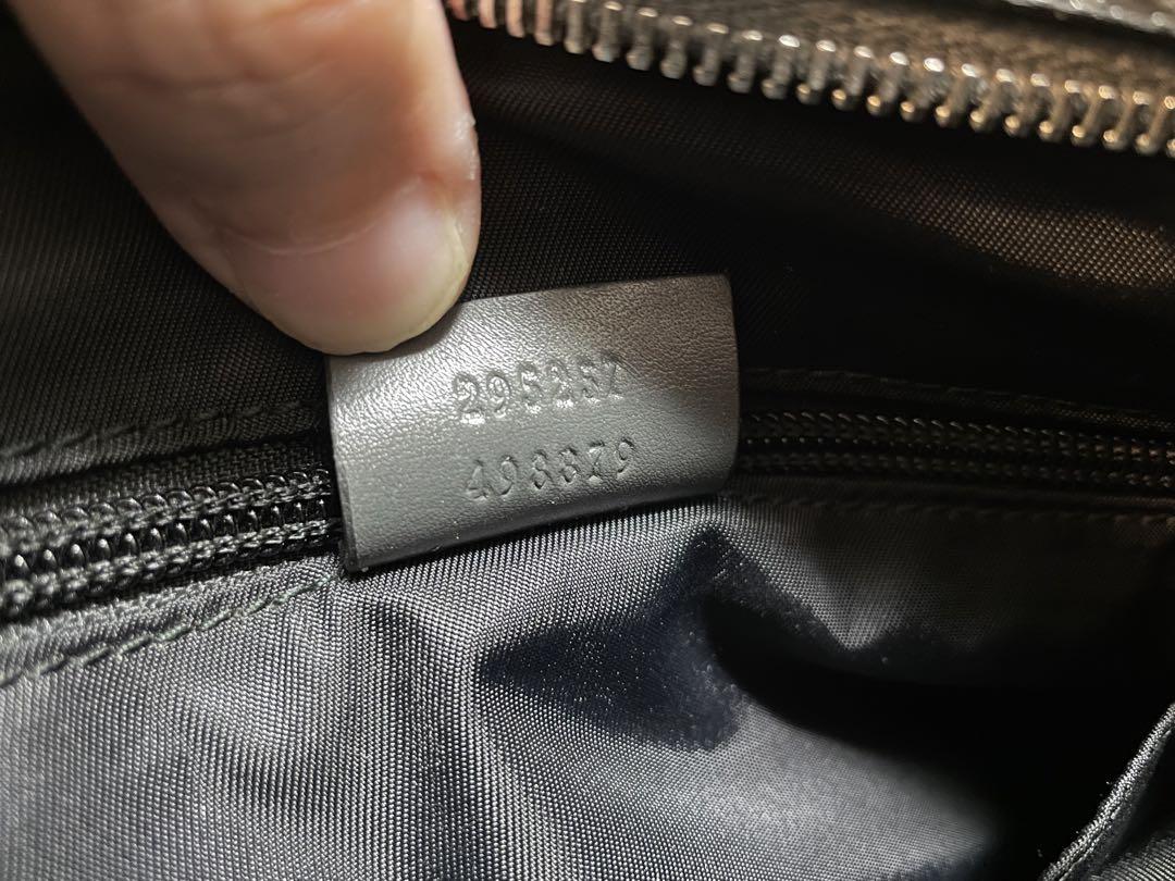 【中古】GUCCI GGインプリメ ショルダーバッグ メタリックグレー