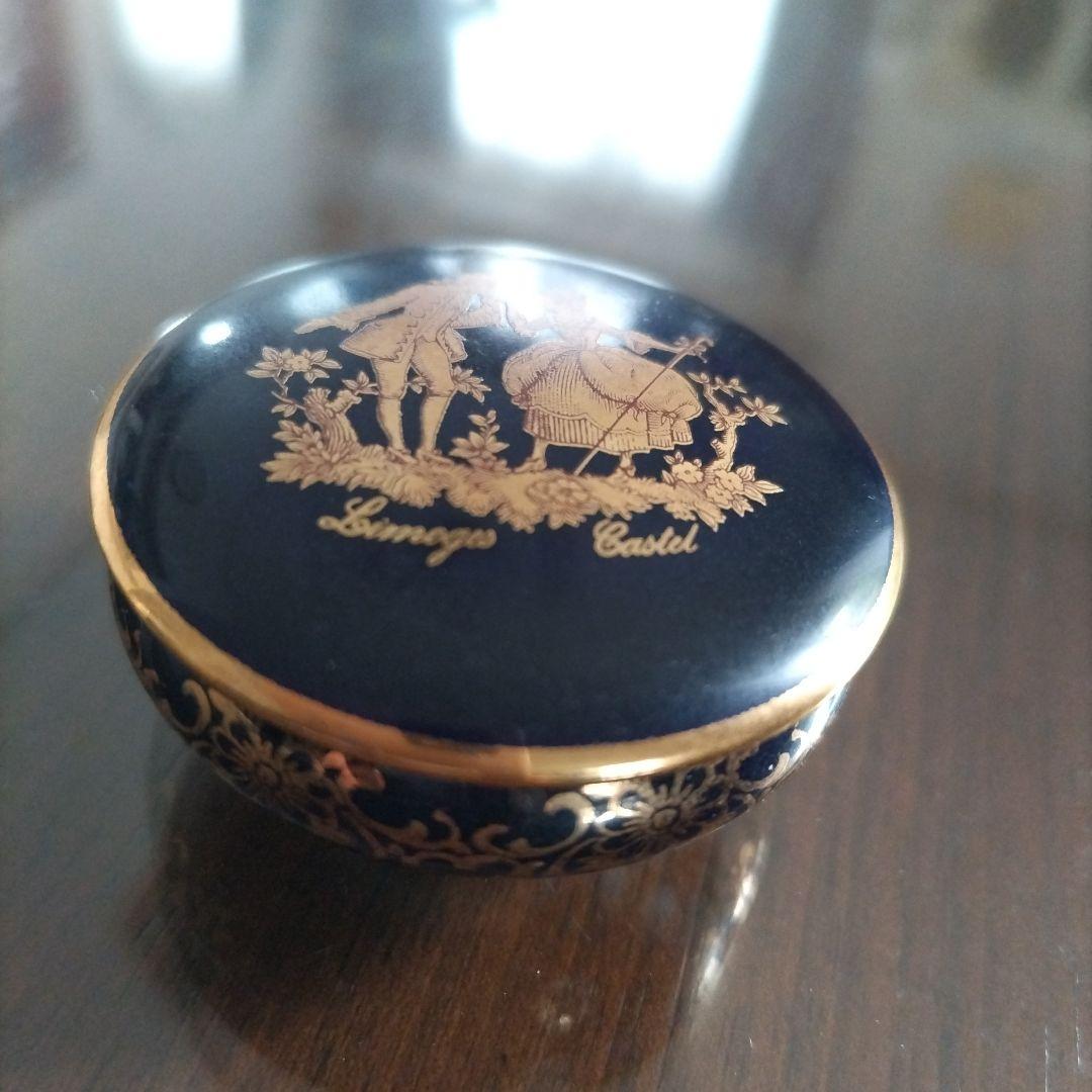 リモージュ焼き　小物入れ　金色装飾