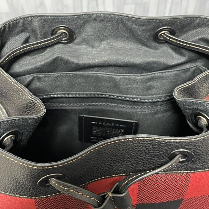 定番大得価 新品 バックパック メンズ 赤チェック nz0mw-m92442486896 定価14万円 COACH リュック 高品質100%新品