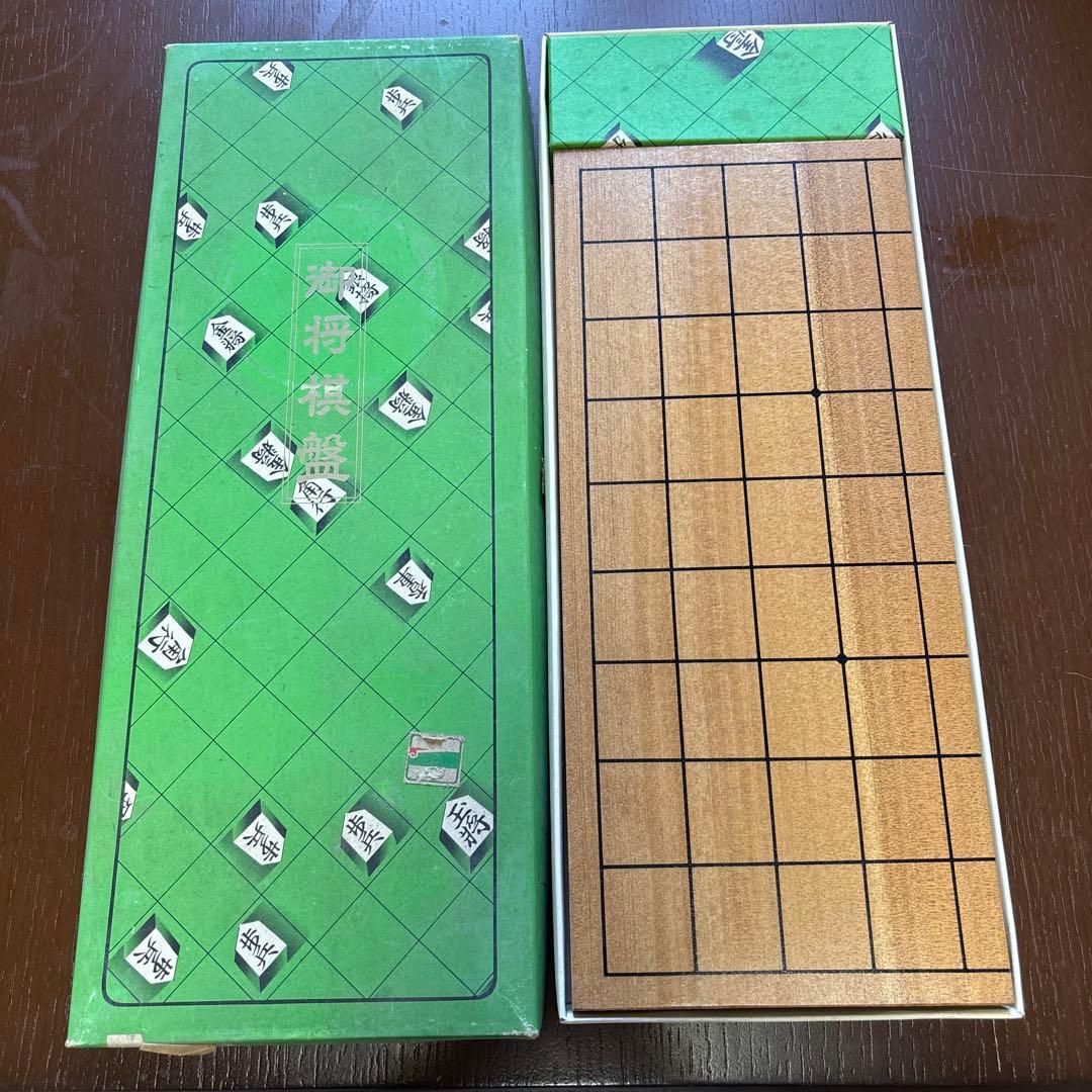 未使用 将棋 木製 碁盤と駒セット 将棋盤