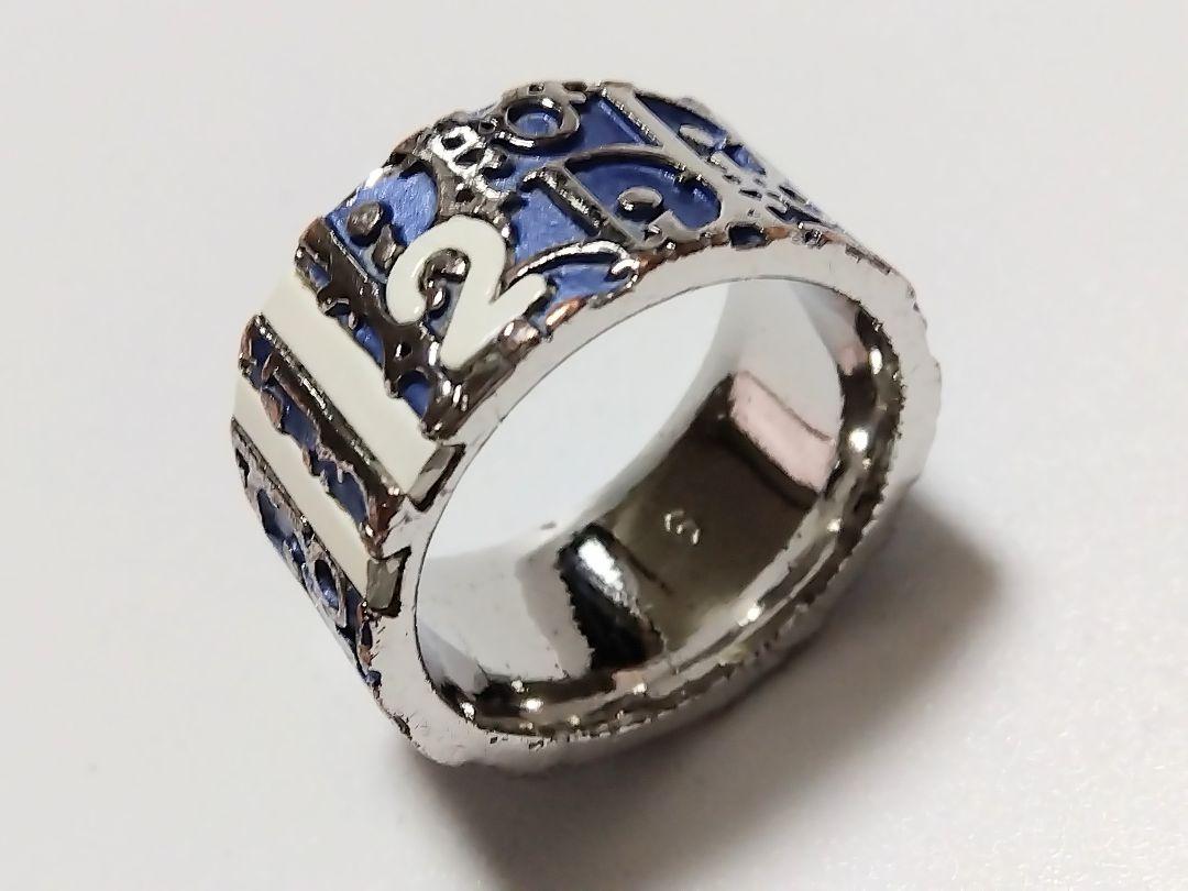 ☆ChristianDior☆トロッター Diorロゴデザインリング ブルー