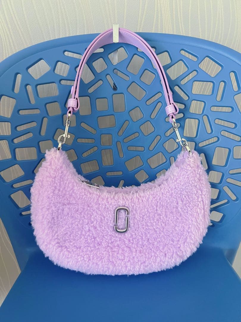 MARC JACOBS THE CURVE ラベンダー ファー ショルダーバッグ