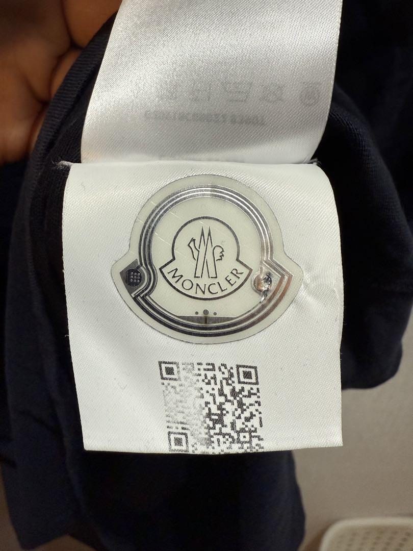 MONCLER モンクレール Tシャツ センターロゴ ワッペン 半袖　ネイビーL