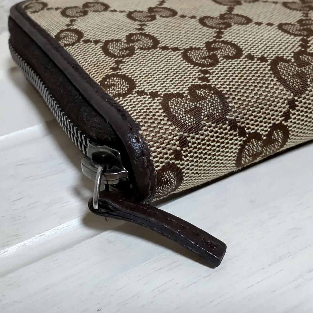 GUCCI　グッチ　長財布　ラウンドファスナー　GGマーモント　ロングウォレット