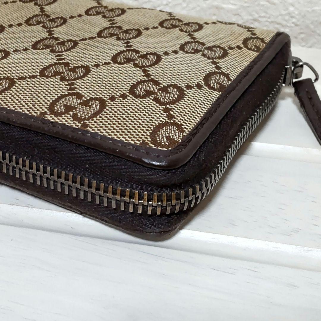 GUCCI　グッチ　長財布　ラウンドファスナー　GGマーモント　ロングウォレット