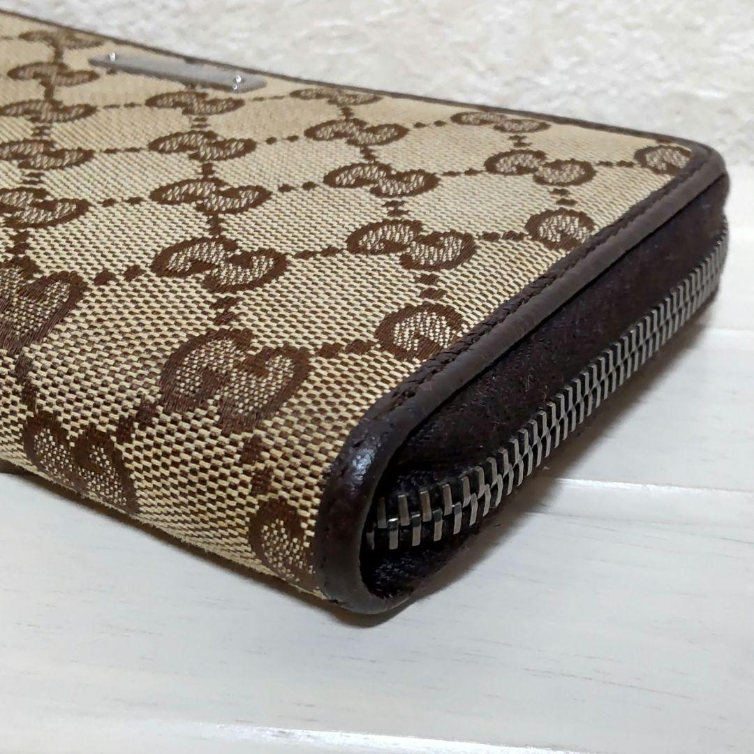 GUCCI　グッチ　長財布　ラウンドファスナー　GGマーモント　ロングウォレット