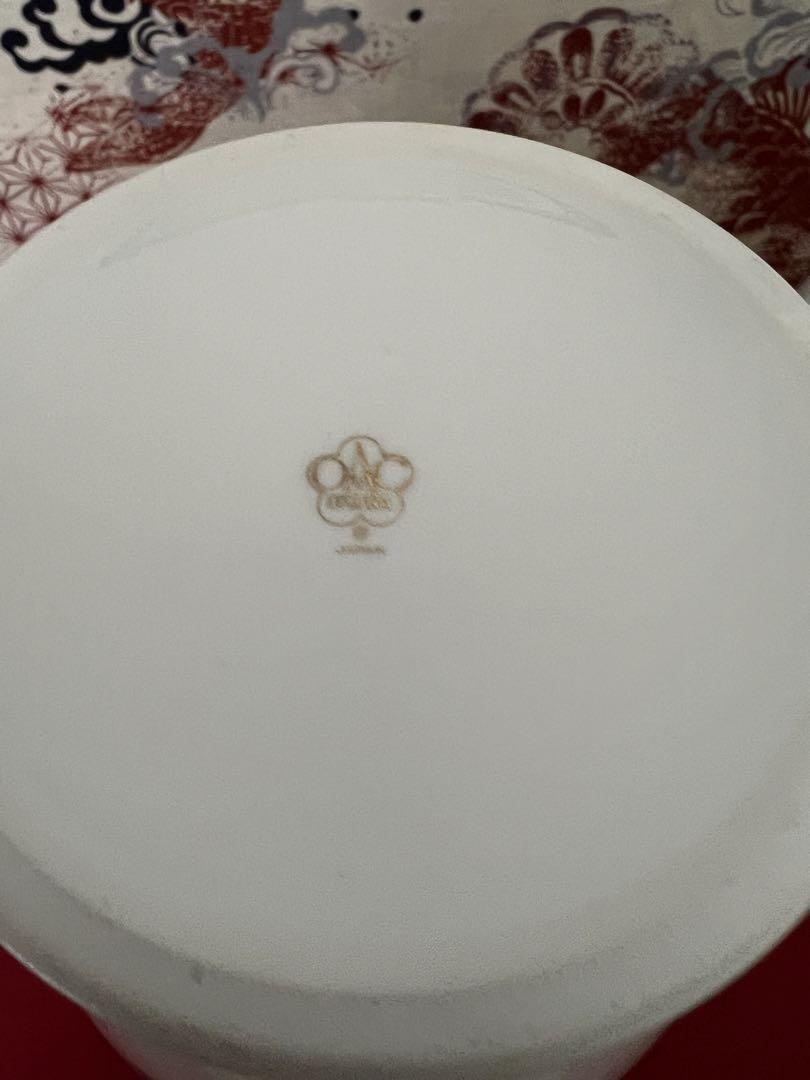 大倉陶園　花瓶　ブルーローズ　28cm