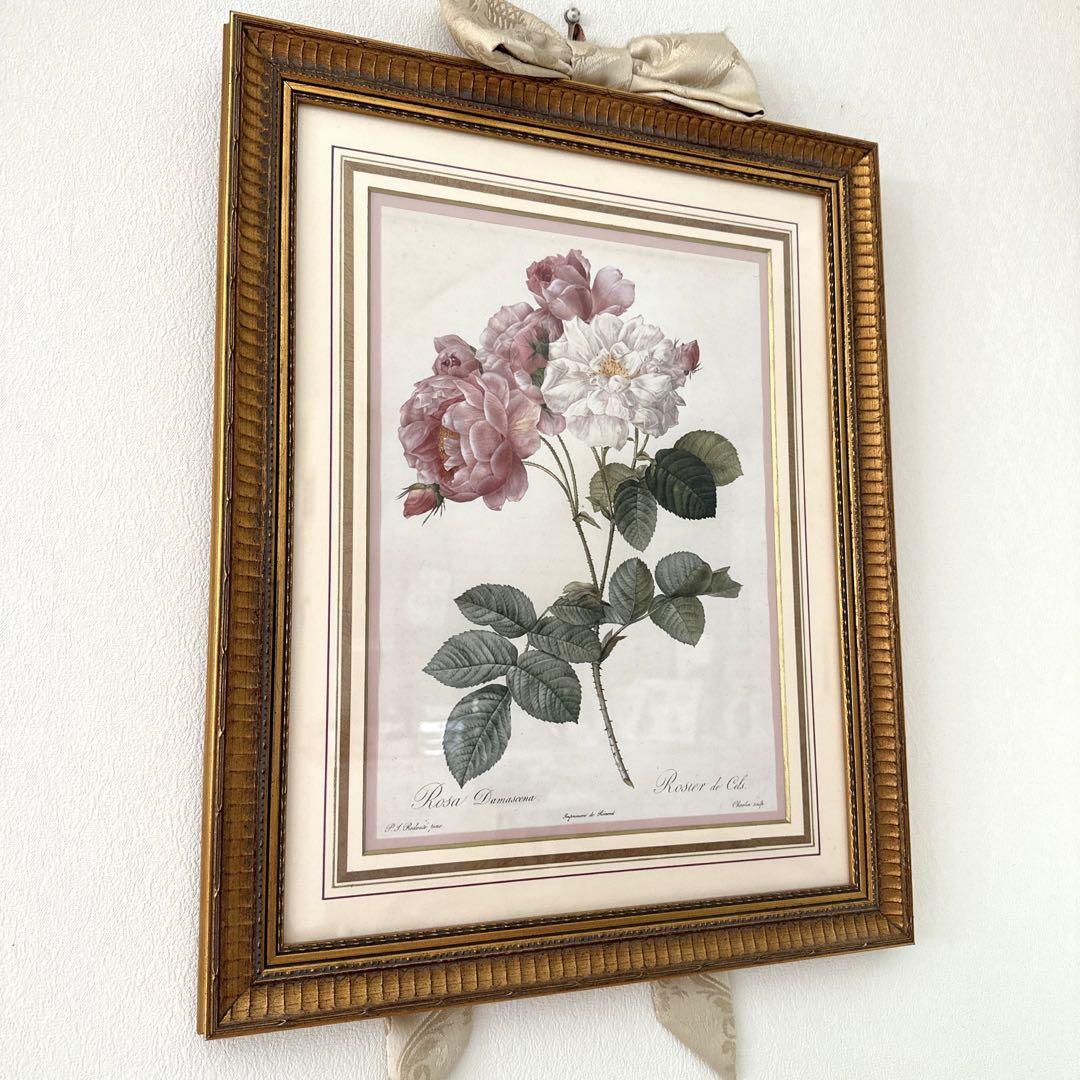 信頼 ルドューテ.バラの絵.リボン付き 絵画/タペストリ - erailsafe.com