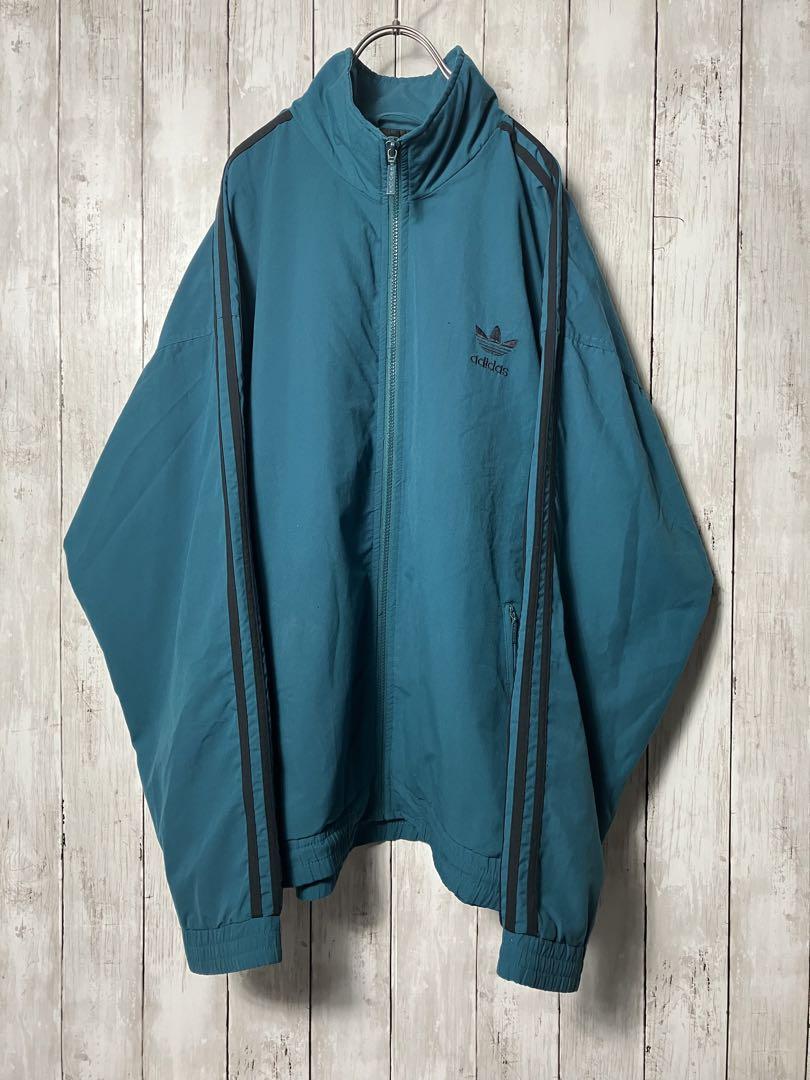 adidas 80s 90s トラックジャケット 刺繍ロゴ 希少 ゆるだぼ adidas 80s 90s トラックジャケット 刺繍ロゴ 希少 ゆるだぼ
