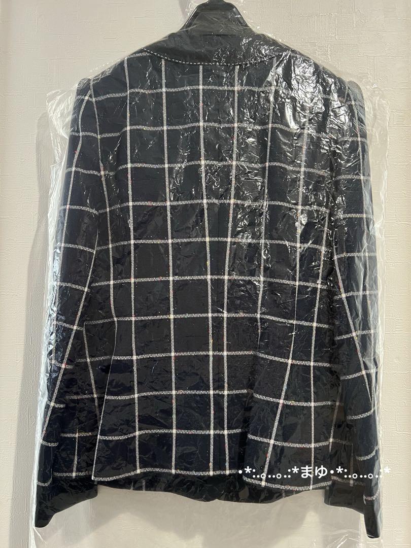 新品 タグ付 事務服 制服 enjoie ジャッケト マトラッセチェック 9号