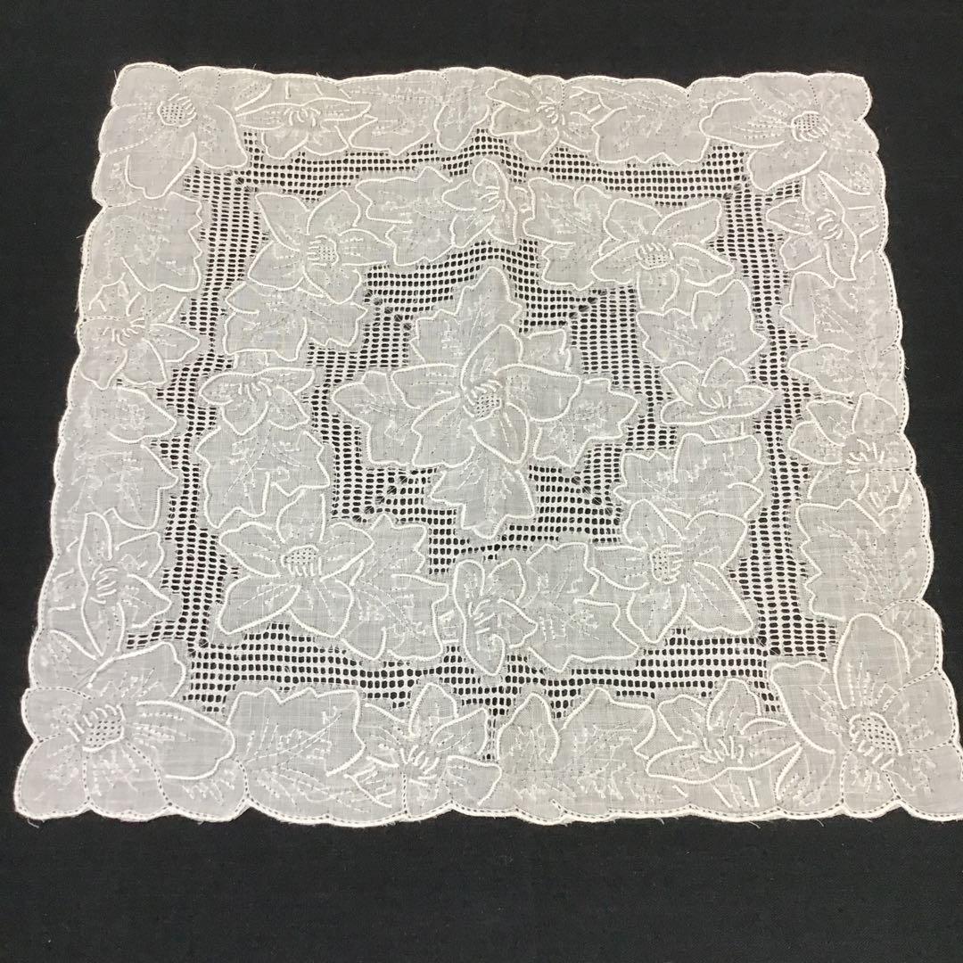 5020796 仙頭 スワトウ ハンカチ 未使用 手刺繍 中国伝統工芸品 豪華