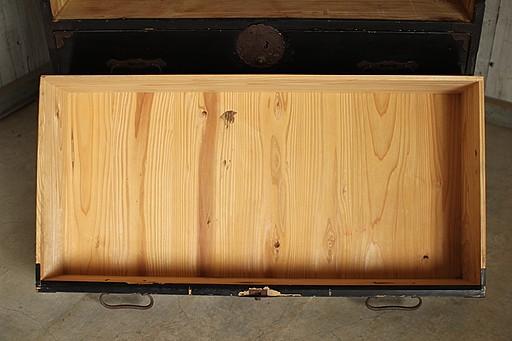 丸金具庄内箪笥　3段　タンス　収納　古家具　古民家　時代家具