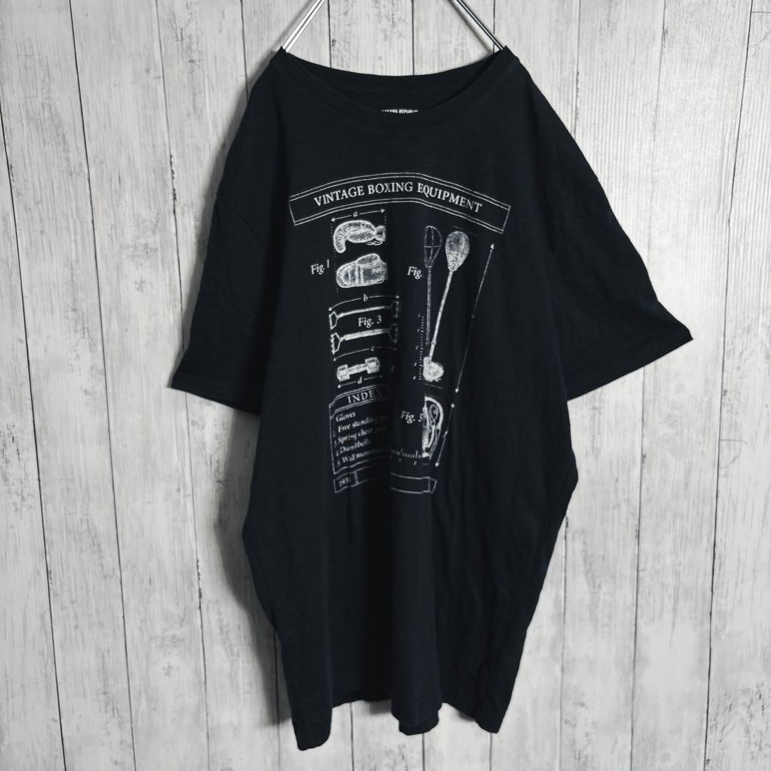 【入手困難】00s ヴィンテージ ボクシング器具 解剖図 アート Tシャツ